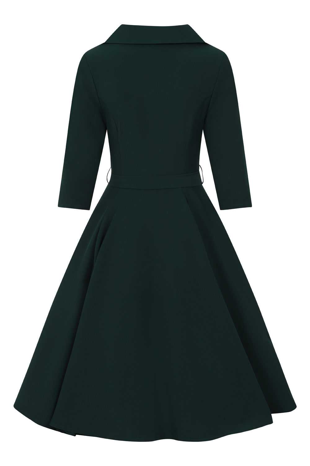 Gabriella Swing Dress in Emerald Green in Plus Size
